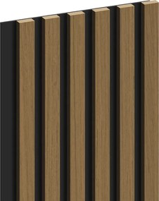 Mexen Lam-B, akustické stenové lamely 275 × 30 cm, HDF doska 4 mm, technická dyha, teak zlatistý, S100-275307-3015-014