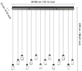 Eglo 390414 - LED Stmievateľný luster na lanku SINDICAT 14xLED/3W/230V 3000K