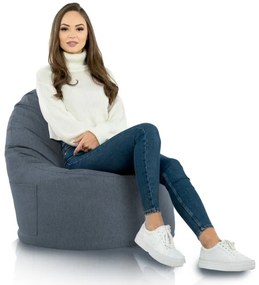 Kreslo melanž Porto tmavomodré