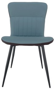 Kondela Jedálenská stolička, ekokoža, modrá/hnedá, KLARISA