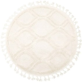 Koberec Berber 7063 3D kruh béžový/krémový