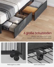 Manželská postel s LED osvetlením 180 cm RMB825GN02