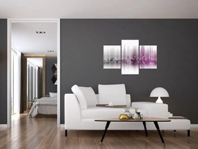 Obraz - Panoráma mesta, ružovo-šedé (90x60 cm)