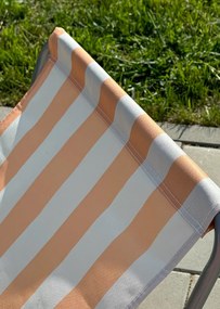 Skladacie plážové ležadlo SAND, oranžové pruhy