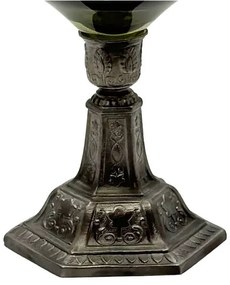 Petrolejová lampa KRASOMÍRA 42 cm lesná zelená