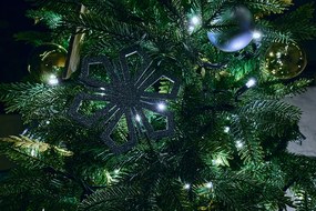 DECOLED Snehová vločka II, priemer 15 cm, strieborná