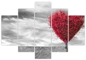 Obraz - Srdce korunou stromu (150x105 cm)