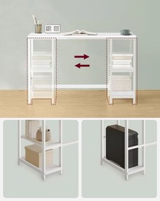 Písací stôl VASAGLE PENEE 120 cm biely