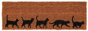 Esschert Design Vonkajšia rohožka Cats, 75x25 cm