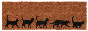 Esschert Design Vonkajšia rohožka Cats, 75x25 cm