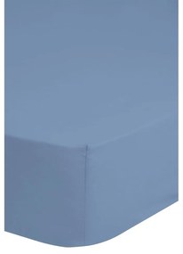 Detská modrá bavlnená elastická plachta Good Morning, 60 x 120 cm