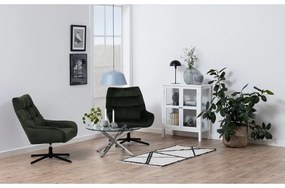 Zelené otočné zamatové kreslo Paris – Actona