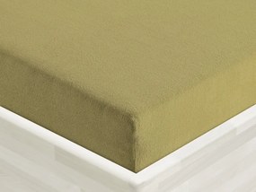 Froté napínacie prestieradlo FR-020 Olivové 100 x 200 - výška 20 cm