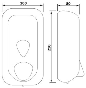 MARPLAST A71401NE Colored dávkovač tekutého mydla 550 ml, ABS/čierna mat