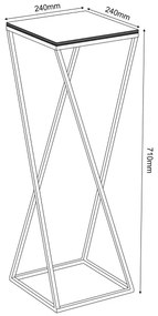 Stojan na kvety 70x24 cm čierna