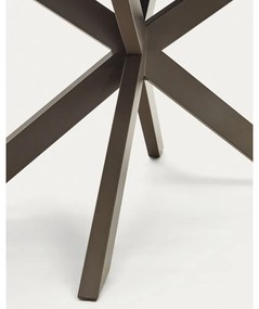 Hnedý rozkladací jedálenský stôl s keramickou doskou 90x160 cm Atminda – Kave Home