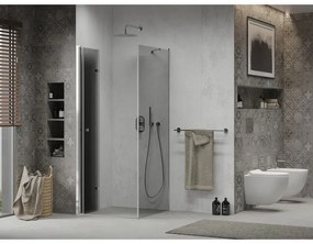 Mexen Lima, sprchovací kút 100 (dvere) x 100 (stena) cm, 6mm šedé sklo, chrómový profil, 856-100-100-01-40