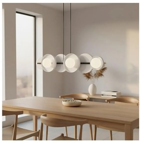 Luster na lankách MODEL 6xG9/8W/230V biela