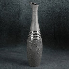 Dekoračná váza NELI 15x60 CM STRIEBORNÁ