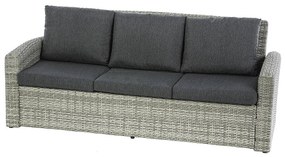 DEOKORK Ratanová lavica pre 3 osoby SANTORINI (sivá)