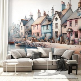 Fototapeta pastelové prímorské domčeky