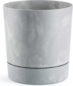 Květináč s podmiskou AZALEA 17,5 cm šedý beton