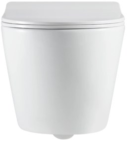 Invena Limnos, závesná WC misa so Swirlflush 490x370x360 mm + toaletné sedadlo s pomalým zatváraním, biela, INV-CE-93-001-L
