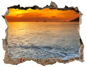 Díra 3D fototapeta nálepka Sunset sea nd-k-97995760