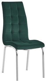 Jedálenská stolička Gerda New - smaragdová (Velvet) / chróm