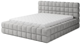 Sivá čalúnená dvojlôžková posteľ s úložným priestorom s roštom 180x200 cm Dizzle – ELTAP