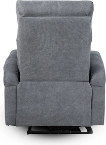 Relaxačné polohovacie TV kreslo ALTO — látka, sivá, nosnosť 130 kg