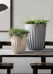 Kvetináč STRIPPED ECO I 39 cm biely