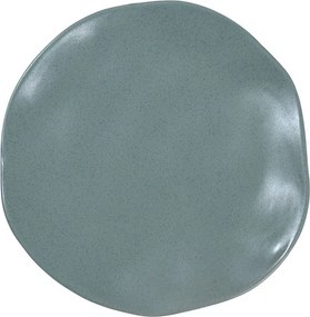 Mělký kameninový talíř Mare Teal 27 cm modrý