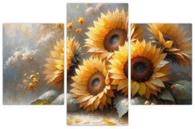 Obraz - Maľba slnečníc (90x60 cm)