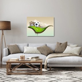 Sklenený obraz - Futbalové ihrisko (70x50 cm)