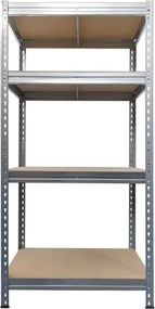 Kovové regály BULLRACK RIVET PRO 200x150x45 DTD drevotrieska 4 úrovne pozinkovaná