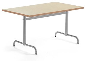 Stôl PLURAL, 1200x800x720 mm, linoleum - béžová, strieborná