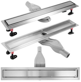 Rea NEOX Superflow, odtokový sprchový žľab 90 cm, brúsená oceľ, REA-G2708