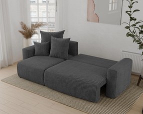 Rohová sedačka Denia (L) (tmavosivá). Akcia -20%. Vlastná spoľahlivá doprava až k Vám domov. 1133119