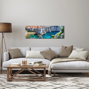 Obraz - Dubrovník (s hodinami) (90x30 cm)