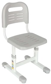 Detský písací stôl so zásuvkou stolička lampa šedá