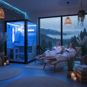 BPS-koupelny Fínska sauna Relax HYD-6717 120x120, 2 osoby