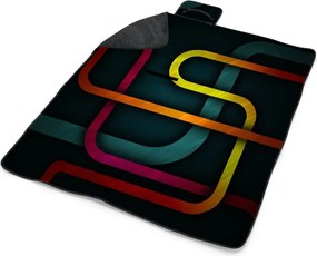 Sablio Plážová deka Farebné čmáranice: 200x140 cm