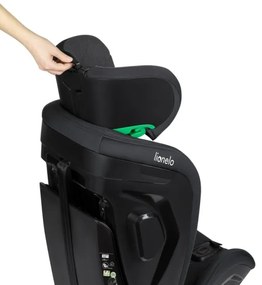 Lionelo - Otočná autosedačka so základňou HARPER i-Size 76-150 cm Black Carbon