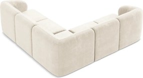 Béžová ženilková rohová pohovka Lani – Makamii