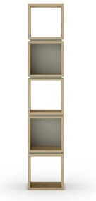 Knižnica v dekore duba v zeleno-prírodnej farbe 32x167 cm Lofty – Marckeric