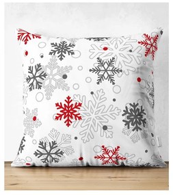 Súprava 4 vianočných obliečok na vankúš a behúň na stôl Minimalist Cushion Covers Red Christmas
