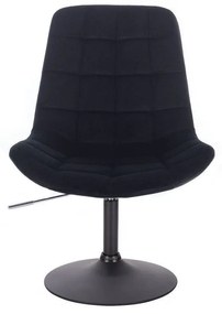 LuxuryForm DESIGN Stolička PARIS VELUR na čiernom tanieri - čierna