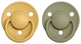 BIBS De Lux cumlíky, kaučuk 2ks - veľkosť 1 - Honey bee Olive