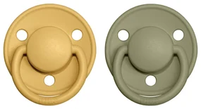 BIBS De Lux cumlíky, kaučuk 2ks - veľkosť 1 - Honey bee Olive